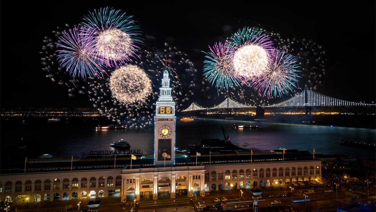San Francisco Ferry Building Fireworks