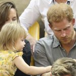 TORONTO, ON - SEPTEMBER 27: Prince Harry (R) sits with David Henson's wife Hayley Henson (L) and daugther Emily Henson at the Sitting Volleyball Finals during the Invictus Games 2017 at Mattamy Athletic Centre on September 27, 2017 in Toronto, Canada. (Photo by Chris Jackson/Getty Images for the Invictus Games Foundation)