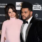 The Weeknd and Selena Gomez attend Harper's BAZAAR Celebration of 'ICONS By Carine Roitfeld' at The Plaza Hotel presented by Infor, Laura Mercier, Stella Artois, FUJIFILM and SWAROVSKI on September 8, 2017 in New York City. / AFP PHOTO / ANGELA WEISS (Photo credit should read ANGELA WEISS/AFP/Getty Images)